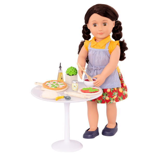 Tasty Toppings Pizza Making Set for 18-inch Dolls Mona