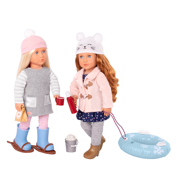 Out In The Snow Sled Accessories for 18-inch Dolls Meagan