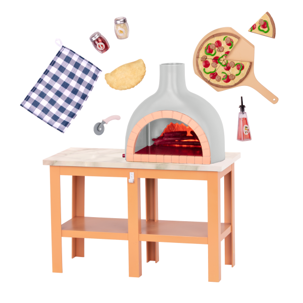 Pizza Oven Playset for 18-inch Dolls