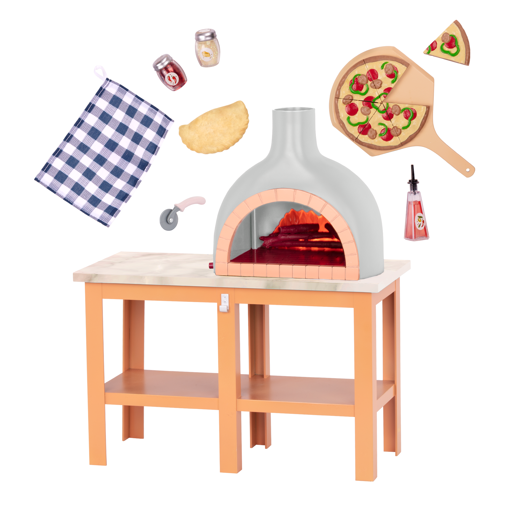 Pizza Oven Playset for 18-inch Dolls 