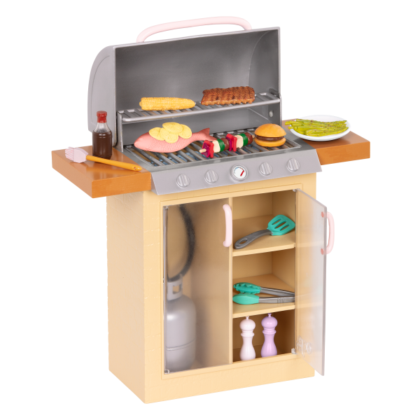 Backyard Grill BBQ Playset for 18-inch Dolls Play Food Accessories
