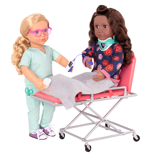 OG Medi-Care Ambulance Gurney Medical Play 18-inch Dolls