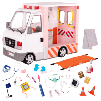 Rescue Ambulance 18-inch Doll Vehicle Playset