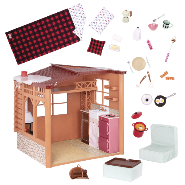 Cozy Cabin Dollhouse Playset for 18-inch Dolls