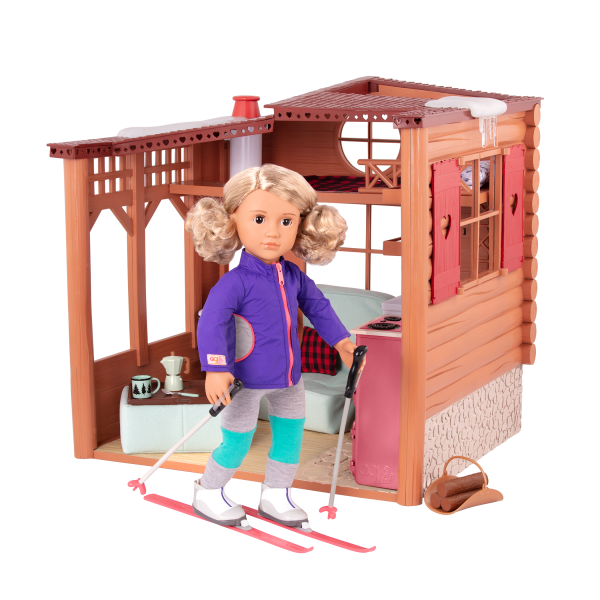 Cozy Cabin Dollhouse Playset with 18-inch Doll Noelle