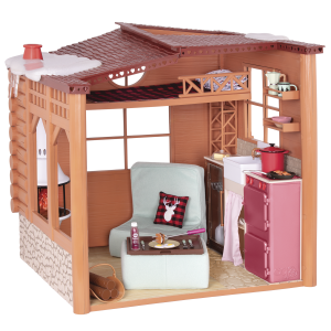 Cozy Cabin Dollhouse Playset Furniture for 18-inch Dolls