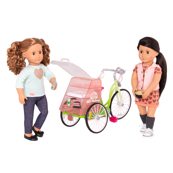 OG Delivery Bike for 18-inch Dolls with Isa and Lili