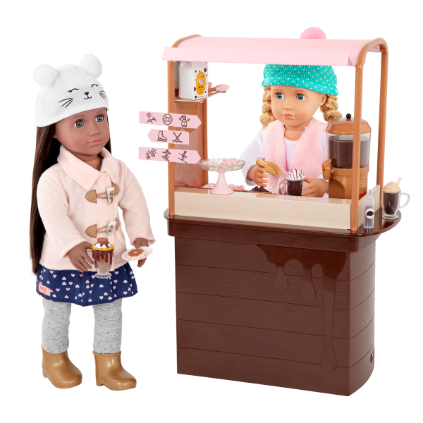 Choco-Tastic Hot Chocolate Stand for 18-inch Dolls Holiday Playset