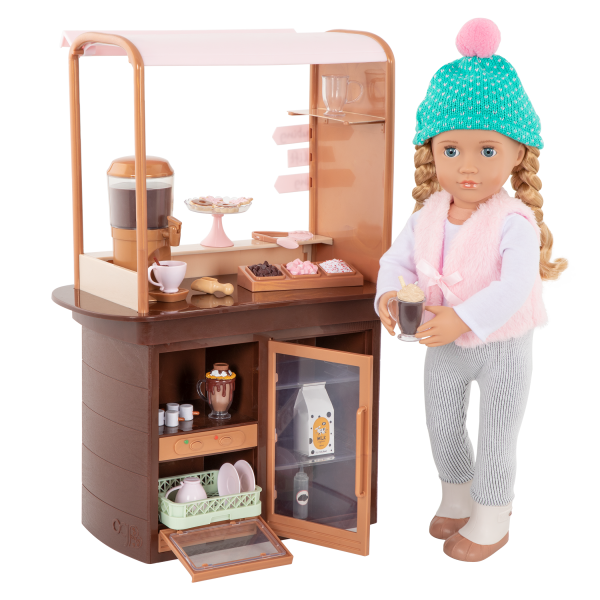 Choco-Tastic Hot Chocolate Stand for 18-inch Dolls Holiday Play Food Set