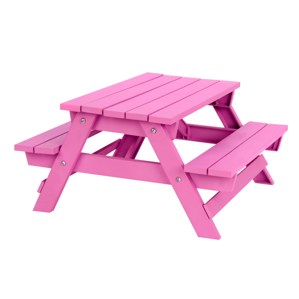 Pink Picnic Table Set for 18-inch Dolls Accessories