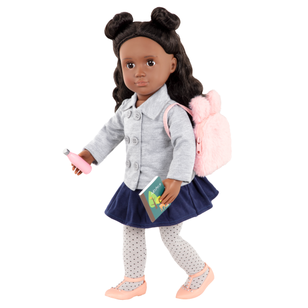 Bright & Learning School Accessories Pink Backpack for 18-inch Dolls