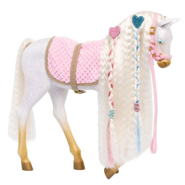 12-inch Andalusian Hair Play Horse Foal White
