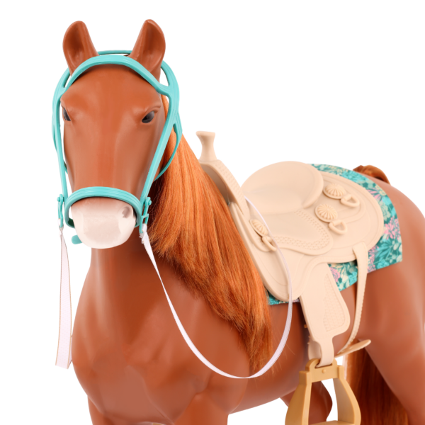 Our Generation American Saddlebred Horse with Saddle & Floral Blanket