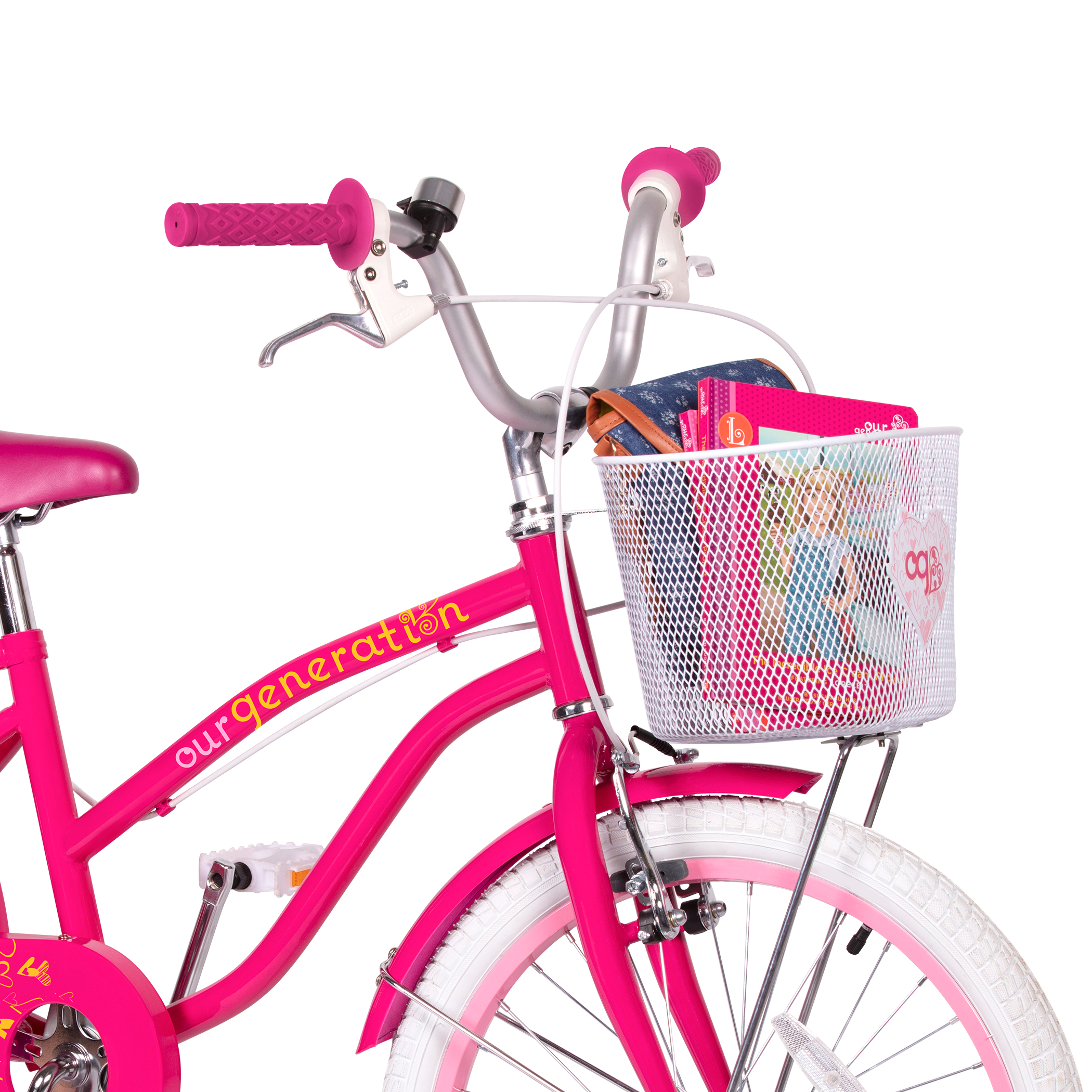 OG Bicycle for kids front basket holding books02