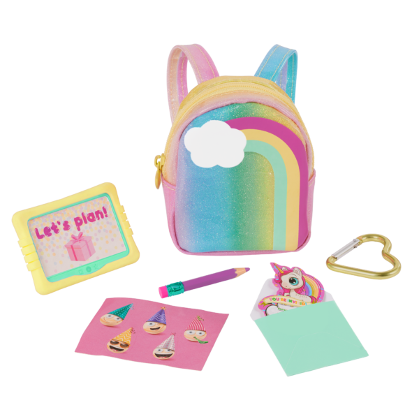 Our Generation Glitter Rainbow Surprise Backpack for 18" Dolls