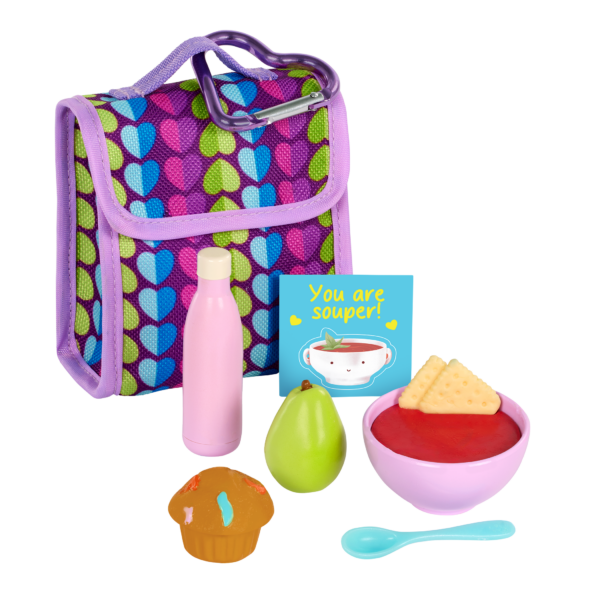 Our Generation Colorful Hearts Surprise Lunch Bag for 18" Dolls