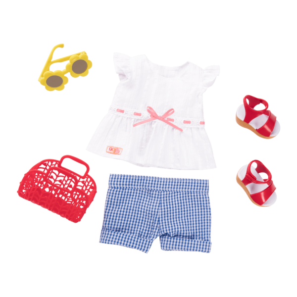 Summer Market Retro outfit for 18-inch Dolls