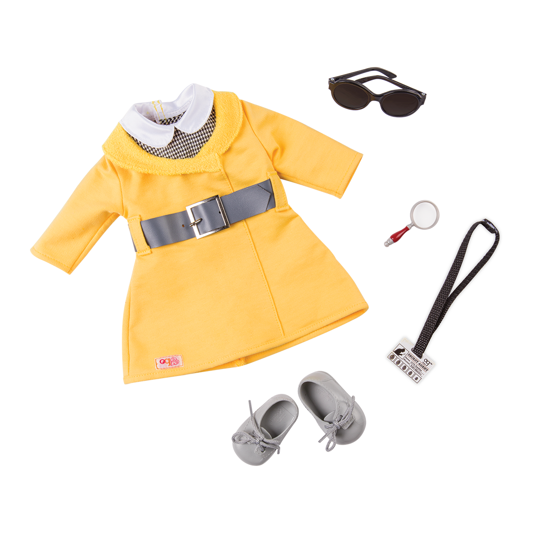 Secret Agent Style Retro Detective Outfit for 18-inch Dolls
