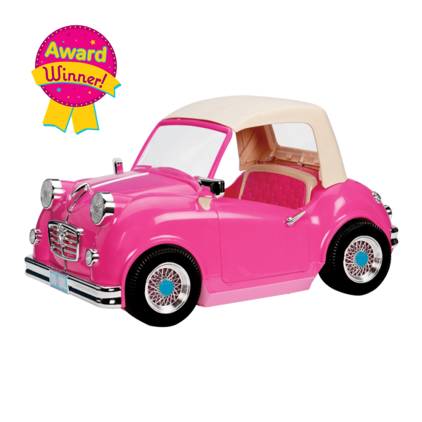 In the Driver's Seat Retro Cruiser Convertible for 18-inch Dolls