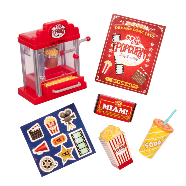 Pop Pop Popcorn Machine for 18-inch Dolls