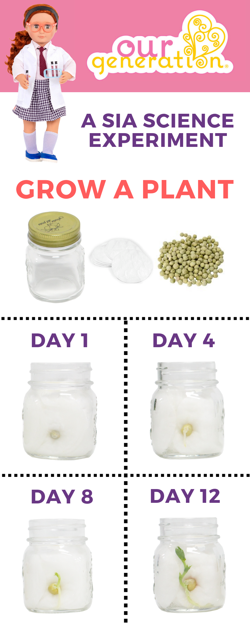Sia the Scientist Pea Plant Experiment!
