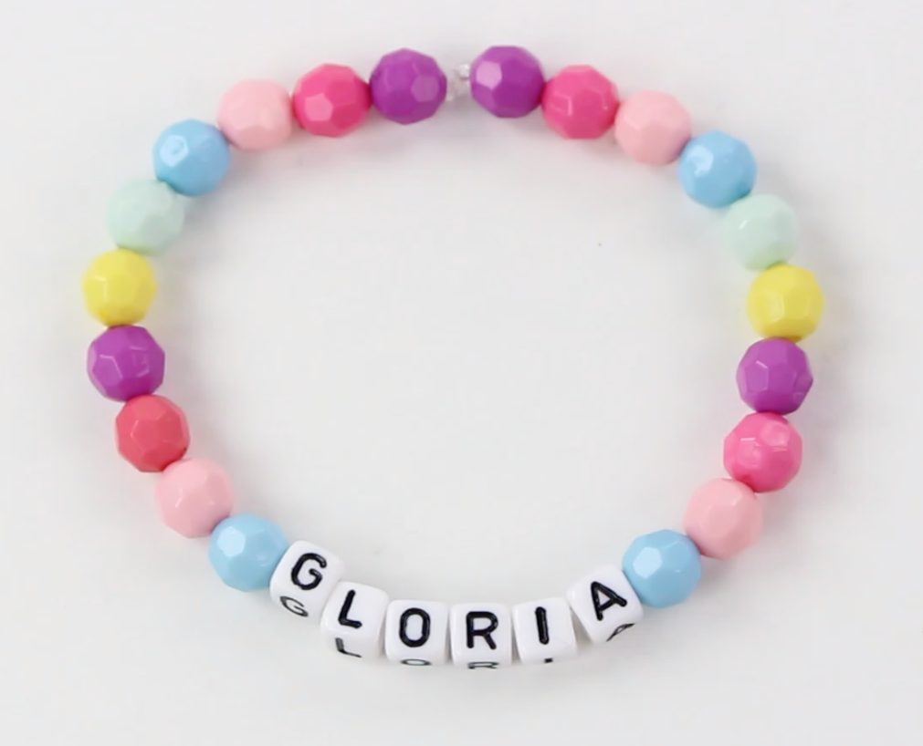Make a cute bracelet with your doll BFF's name!