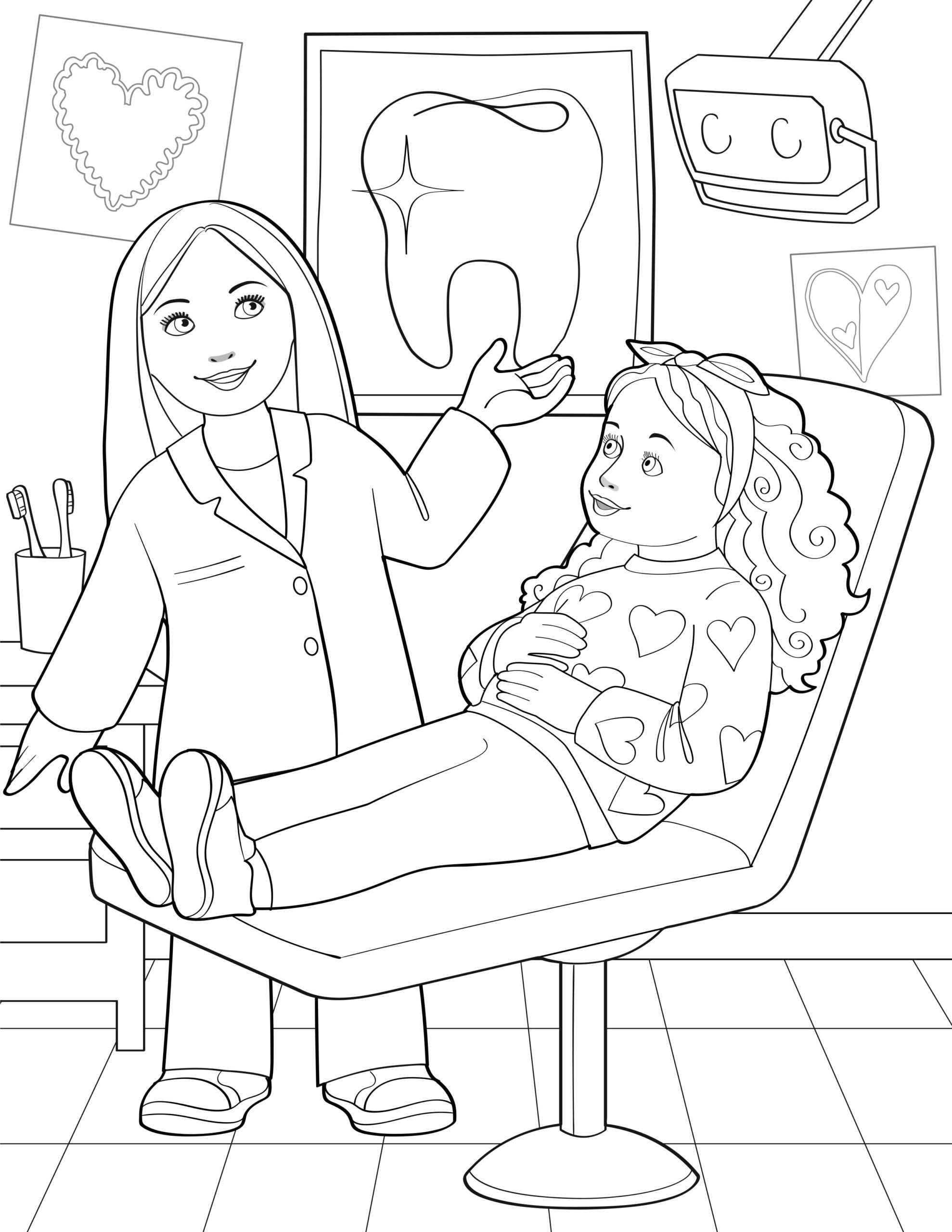 Dolls Coloring Pages for Kids, Girls, Boys, Teens Birthday School Activity