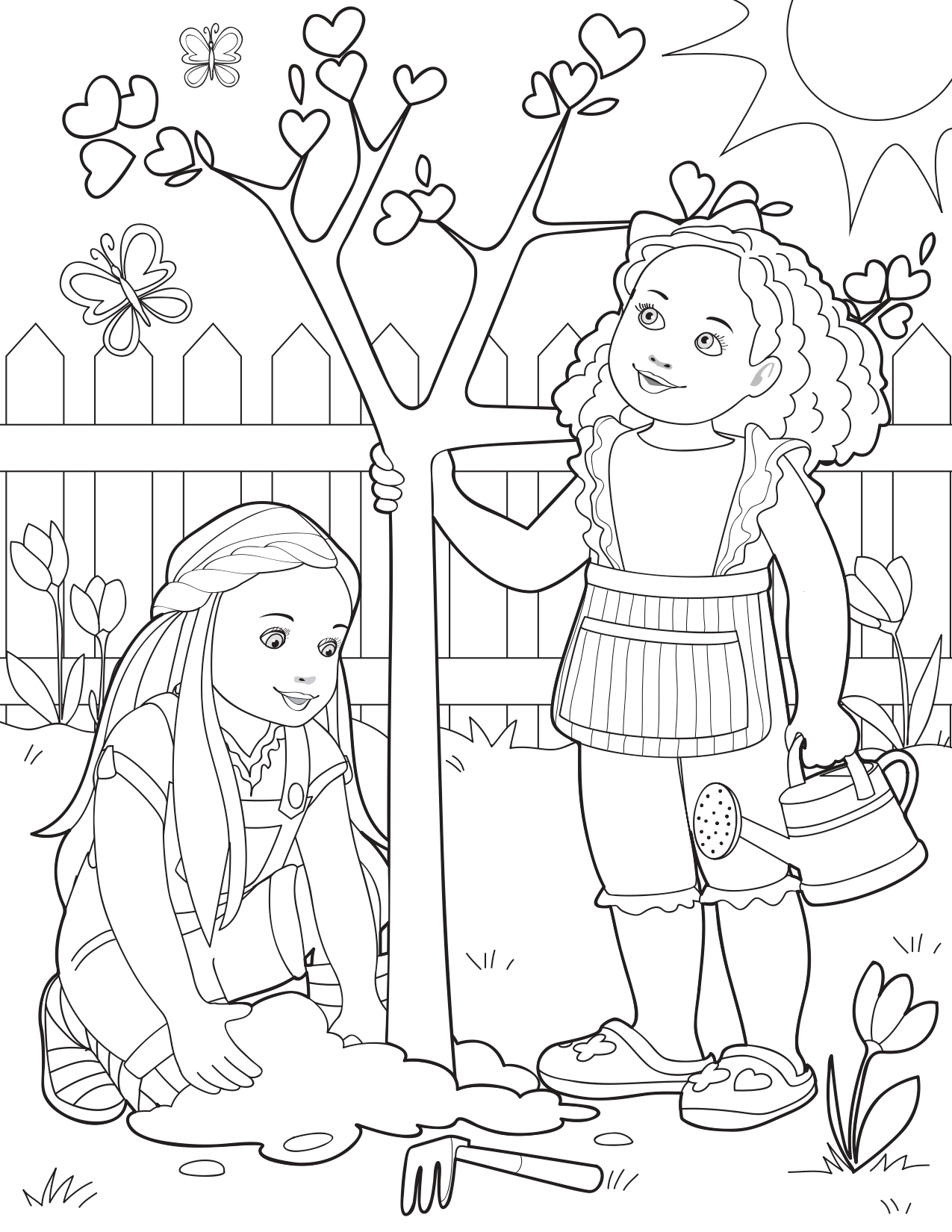 Gibson Girl Coloring Pages - Set of 6 — Chub and Bug Illustration